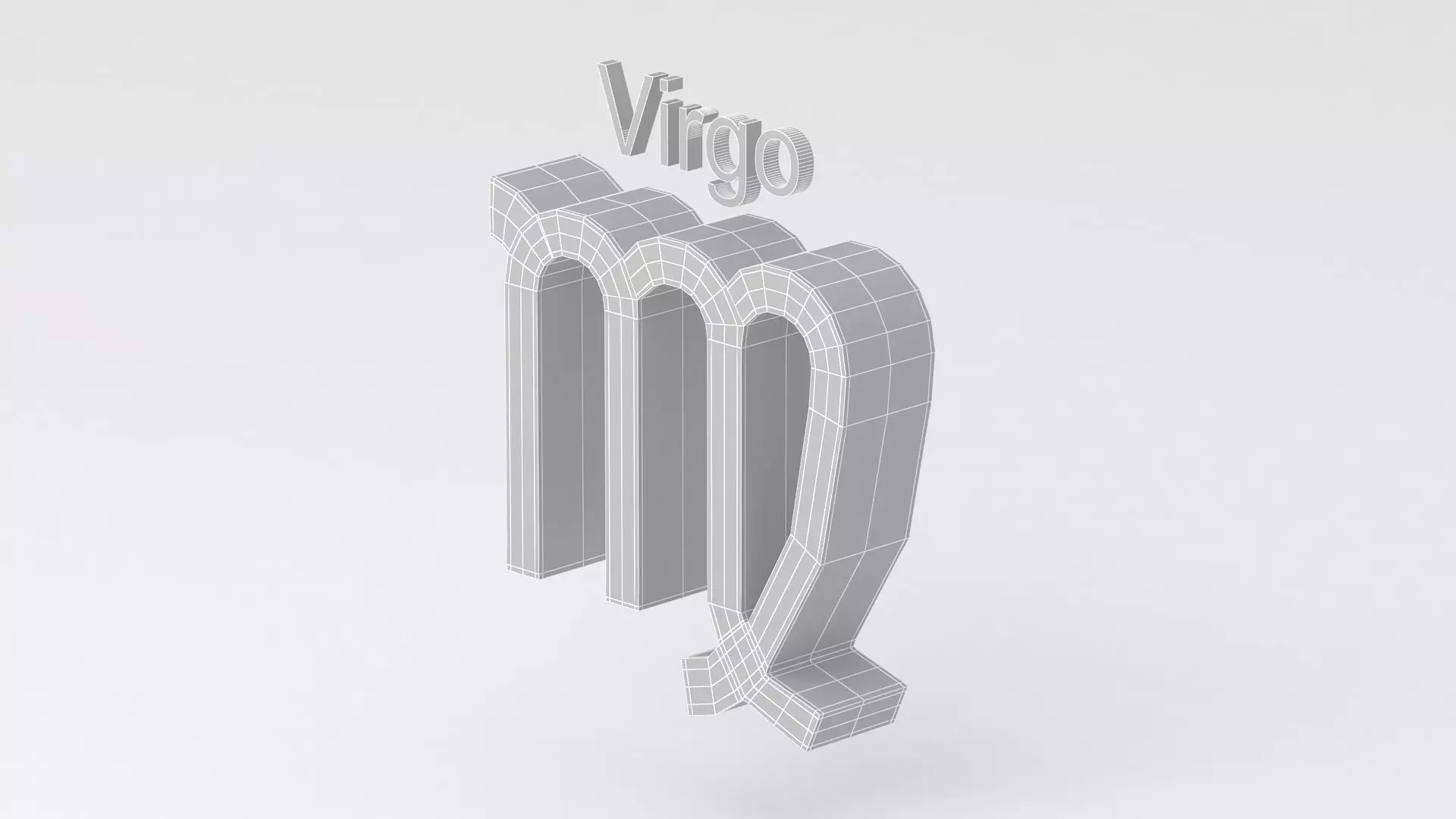 Astrological Sign virgo 3D model_7