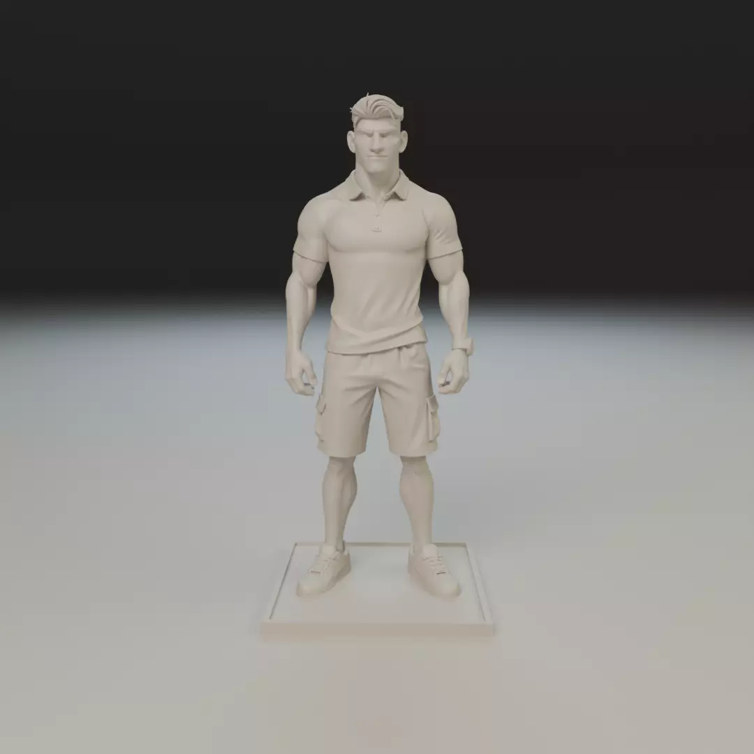 casual man 3D print model_16