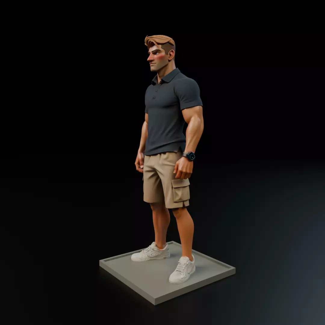 casual man 3D print model_9