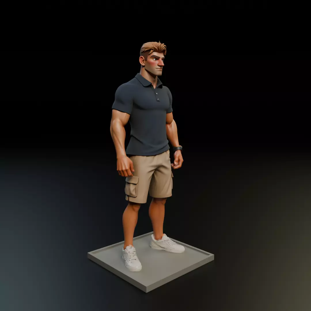 casual man 3D print model_11