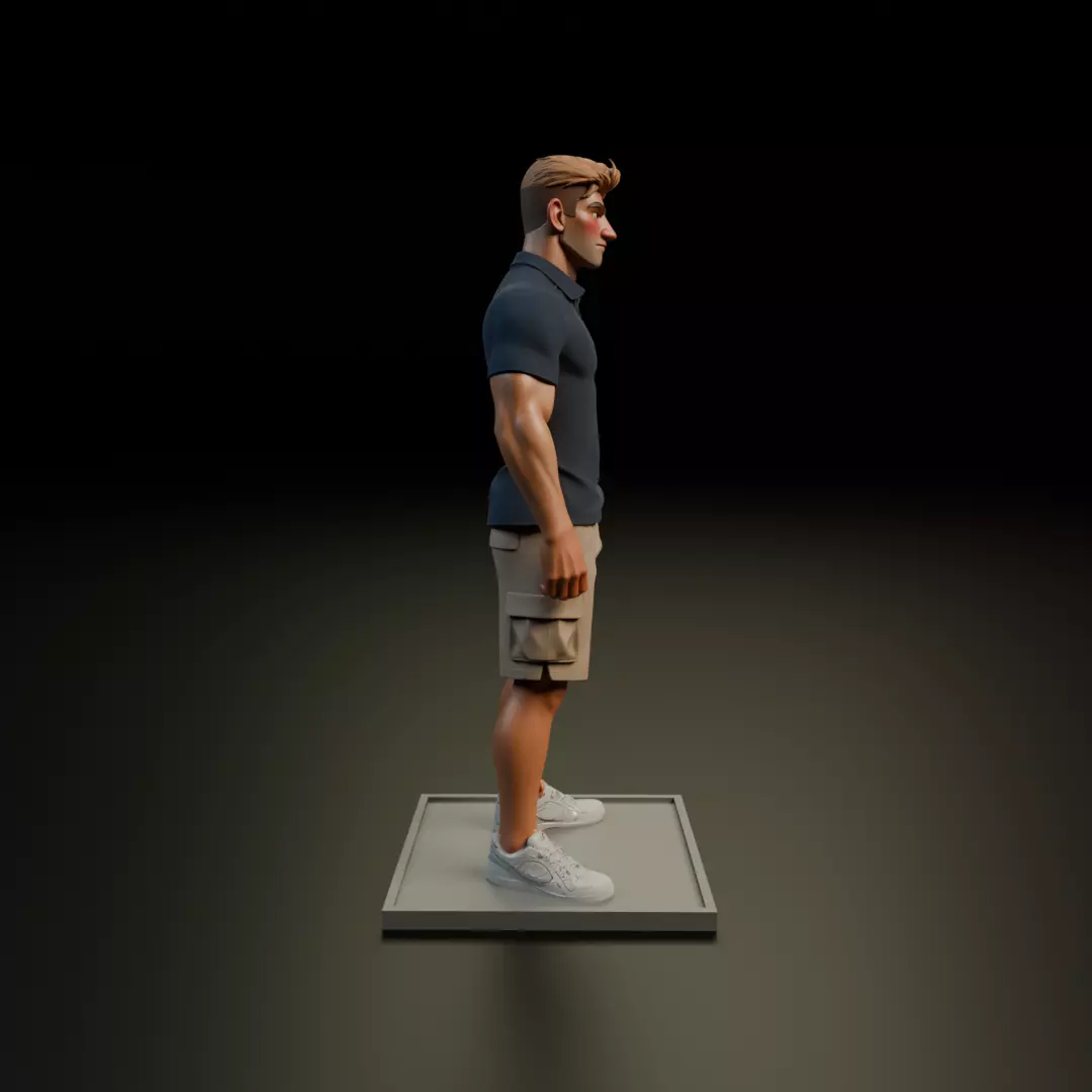 casual man 3D print model_1