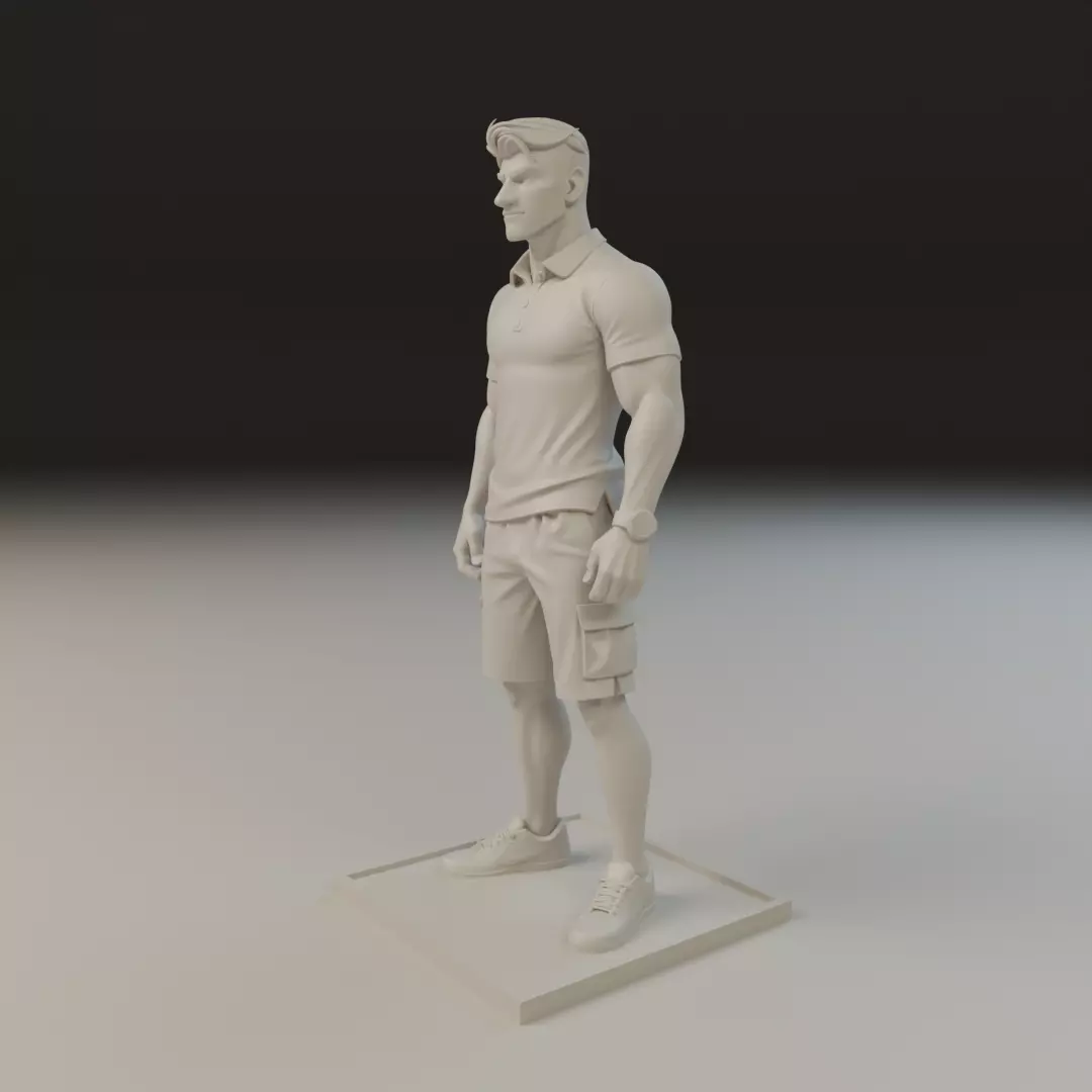casual man 3D print model_10