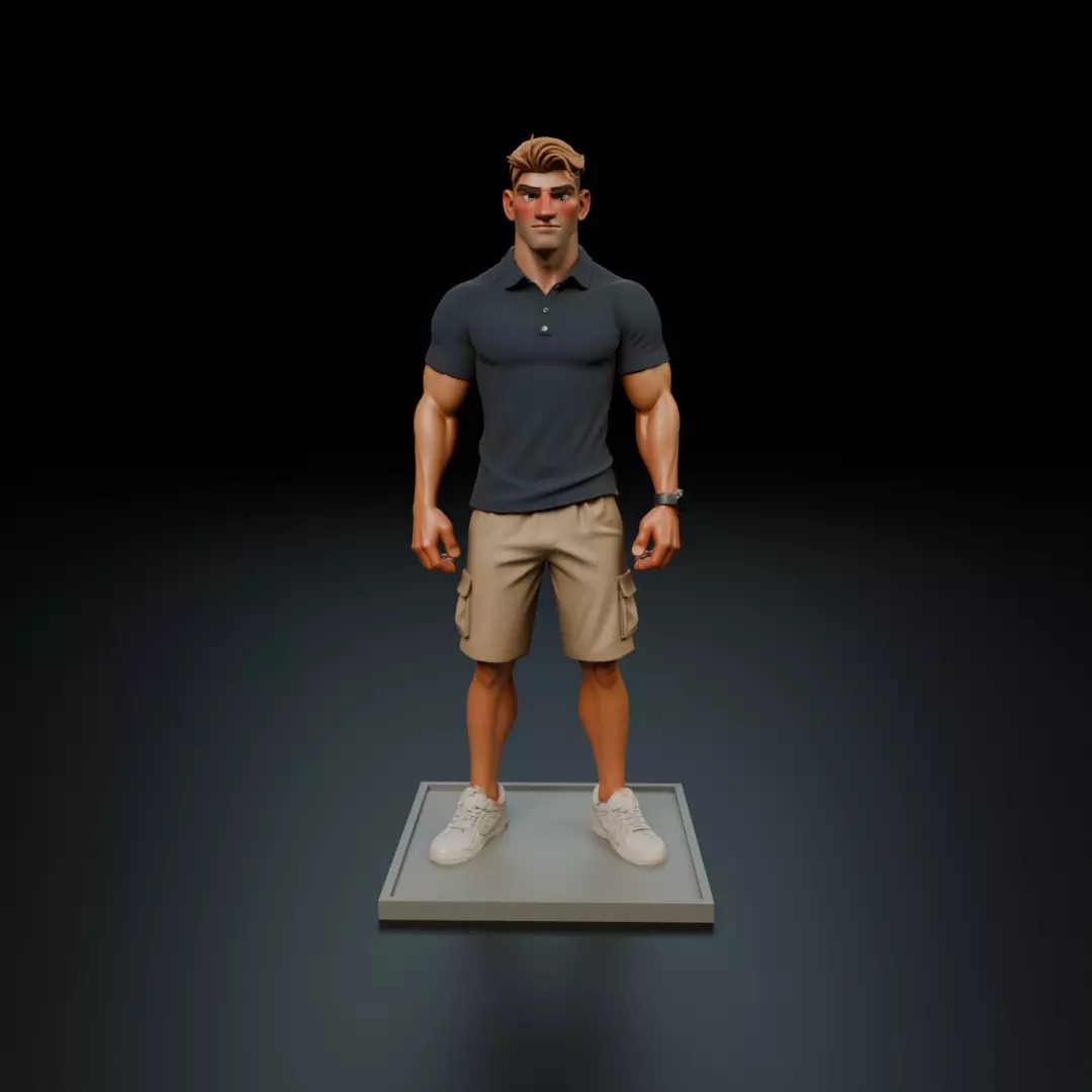 casual man 3D print model_15