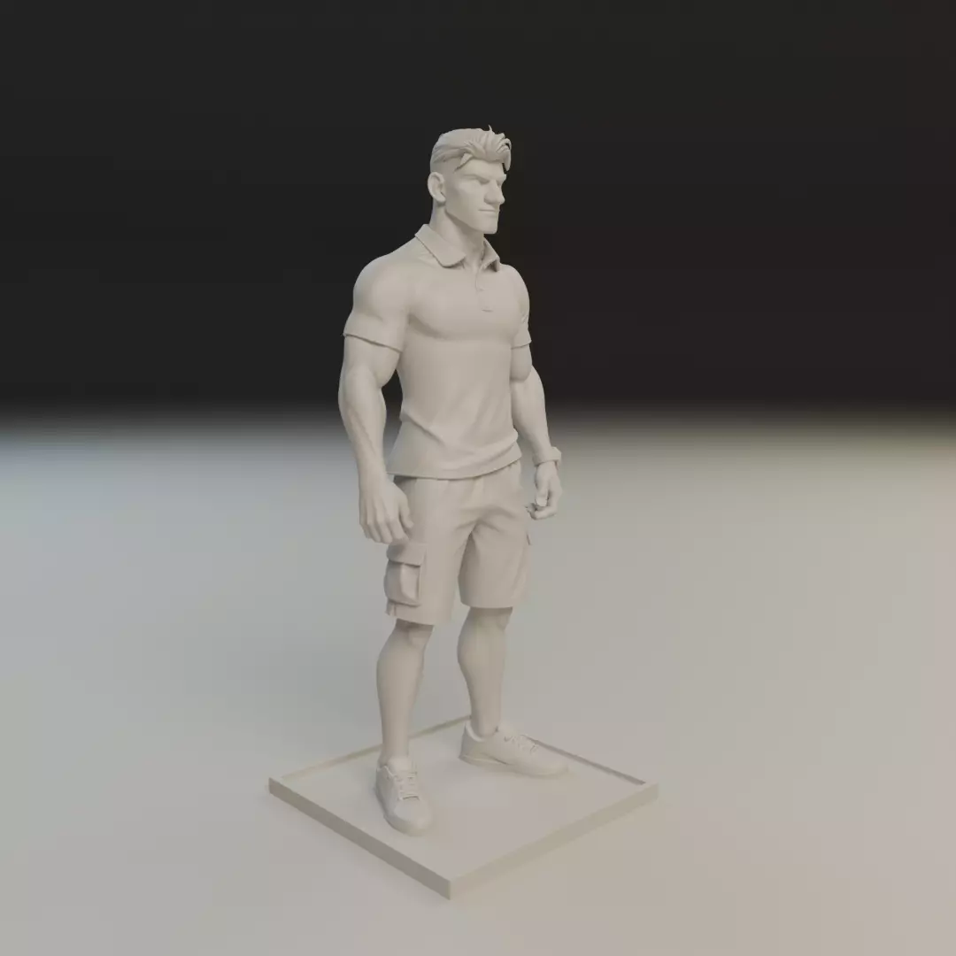 casual man 3D print model_12