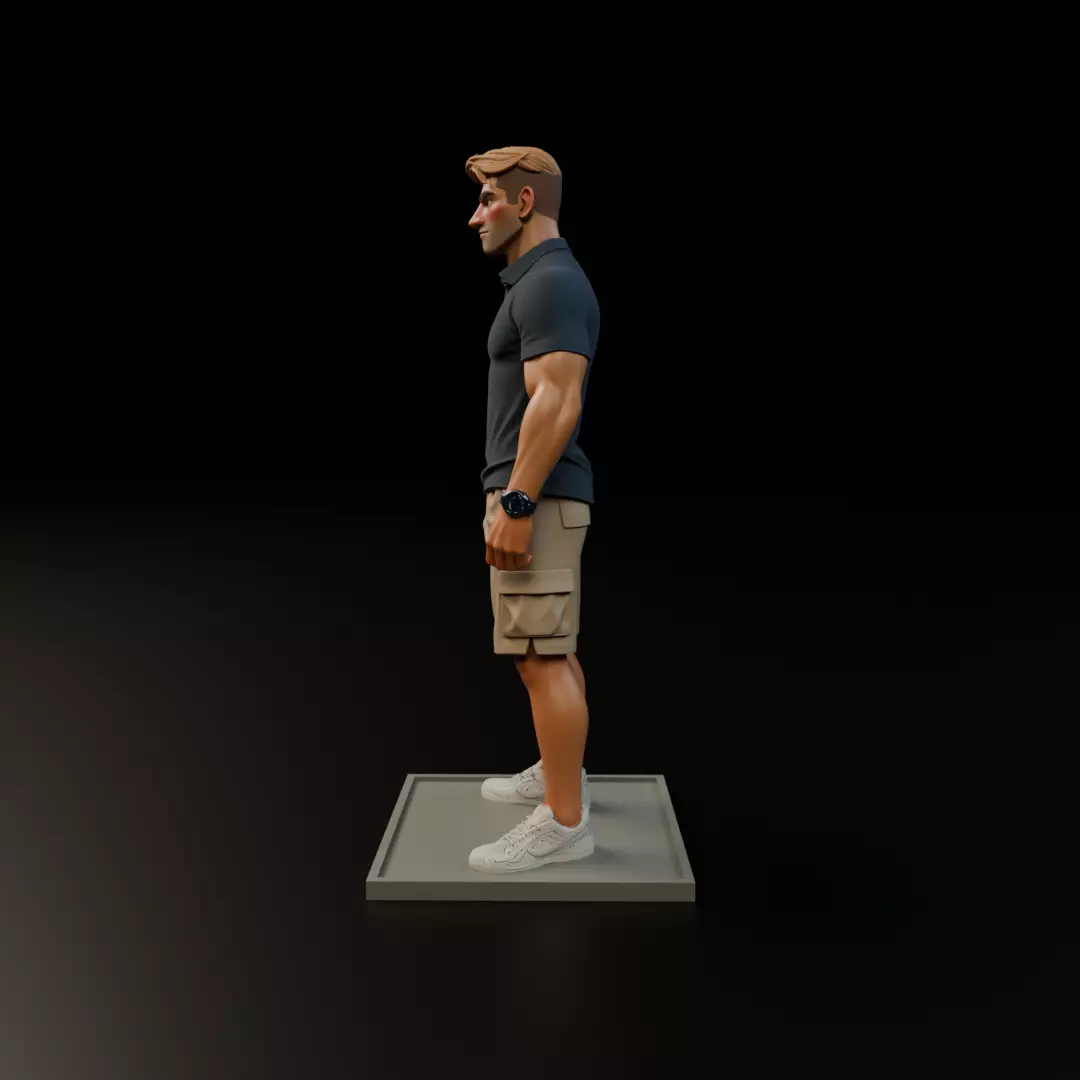 casual man 3D print model_3