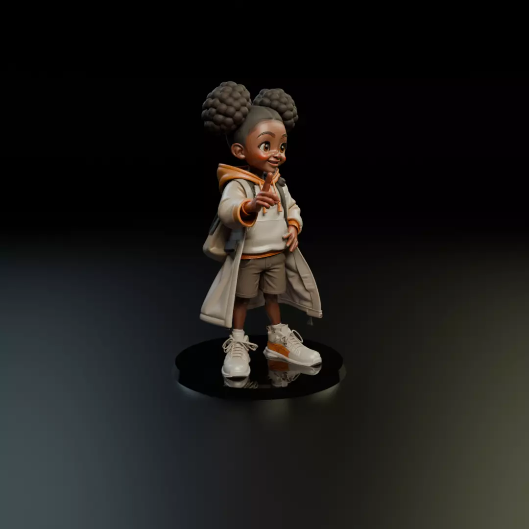 cute child 3D print model_12