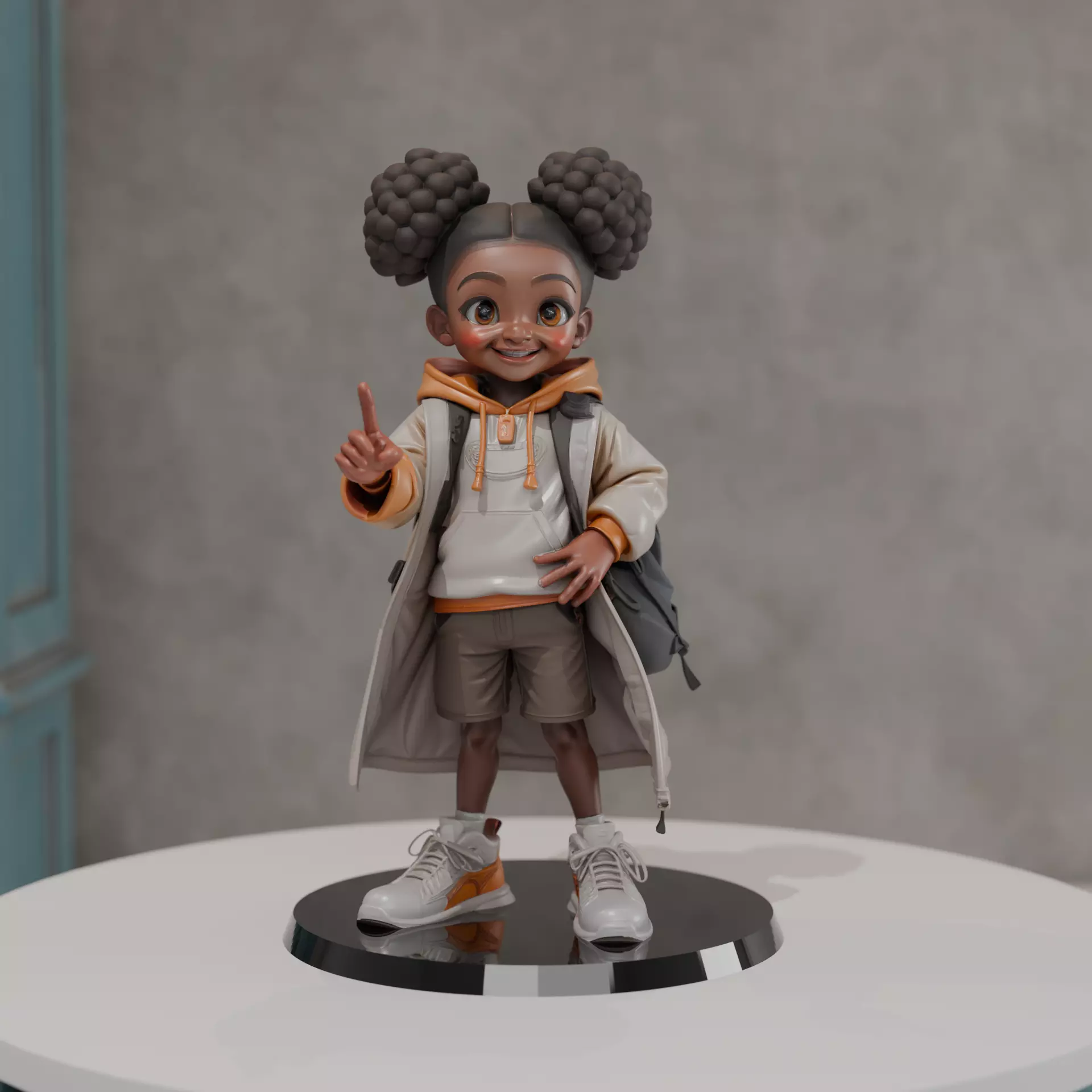 cute child 3D print model_0