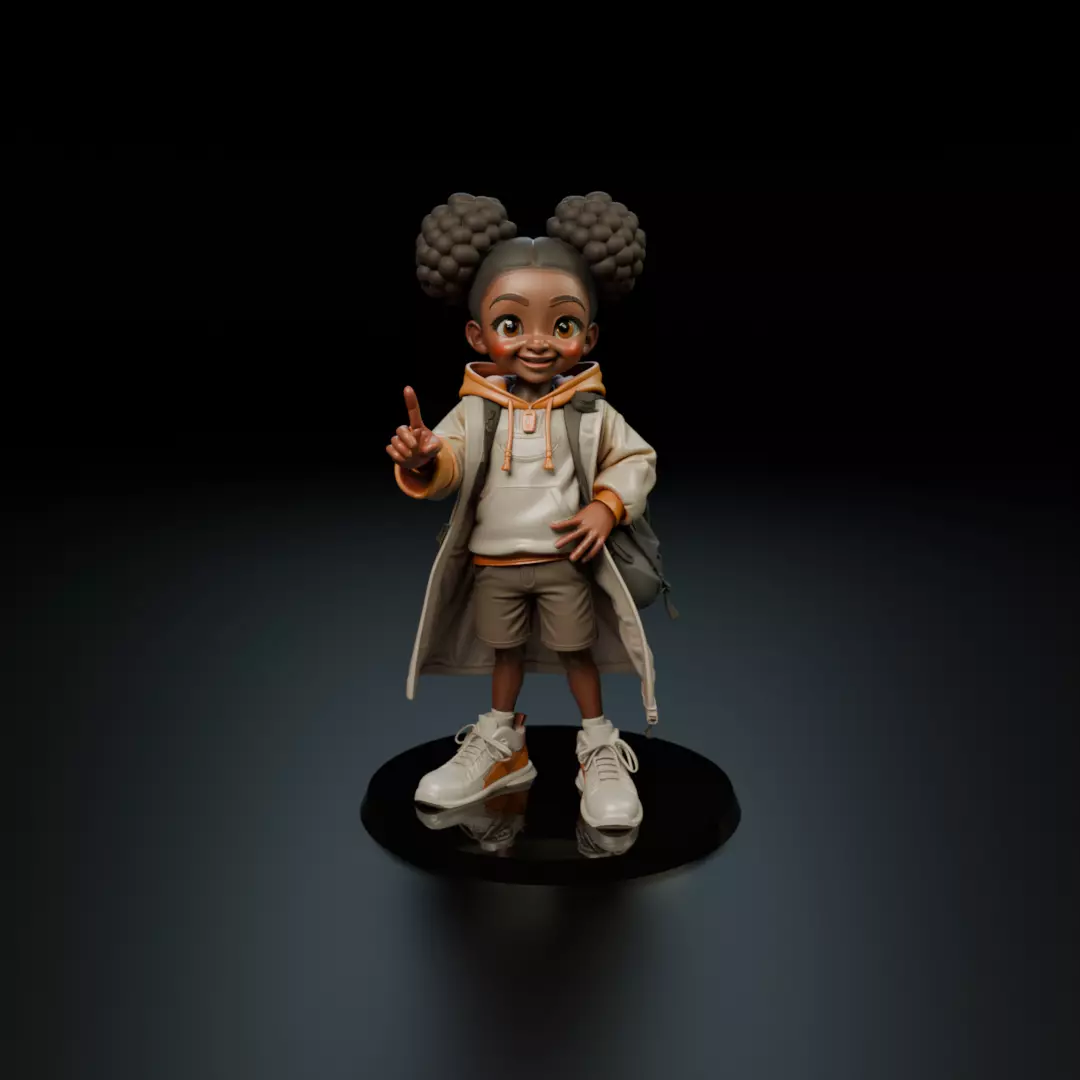 cute child 3D print model_16