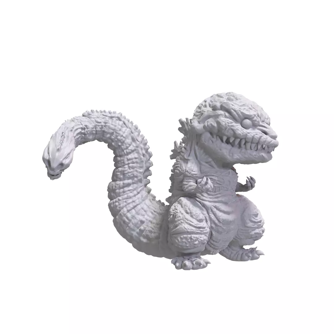 Shin chibi gojira 3dprint 3D print model_2