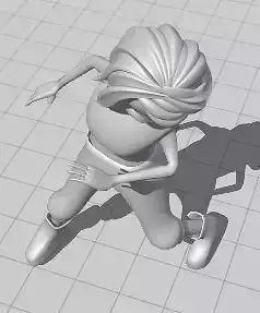 3D female character  Low-poly 3D model