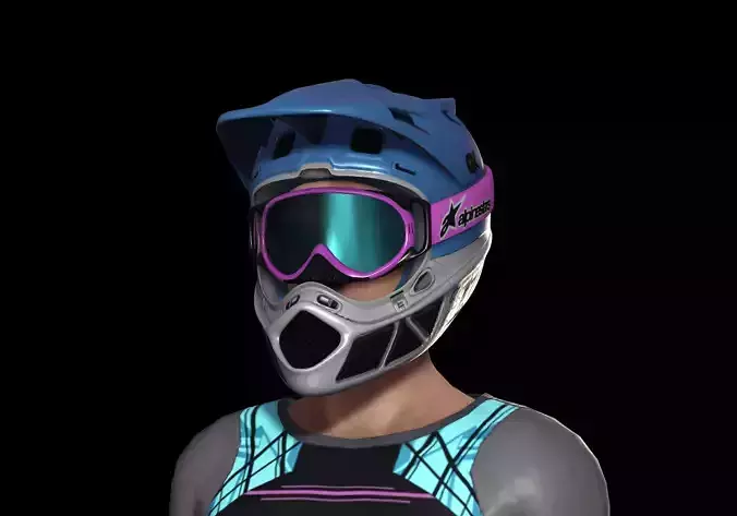 Downhill Rider 3D Model 