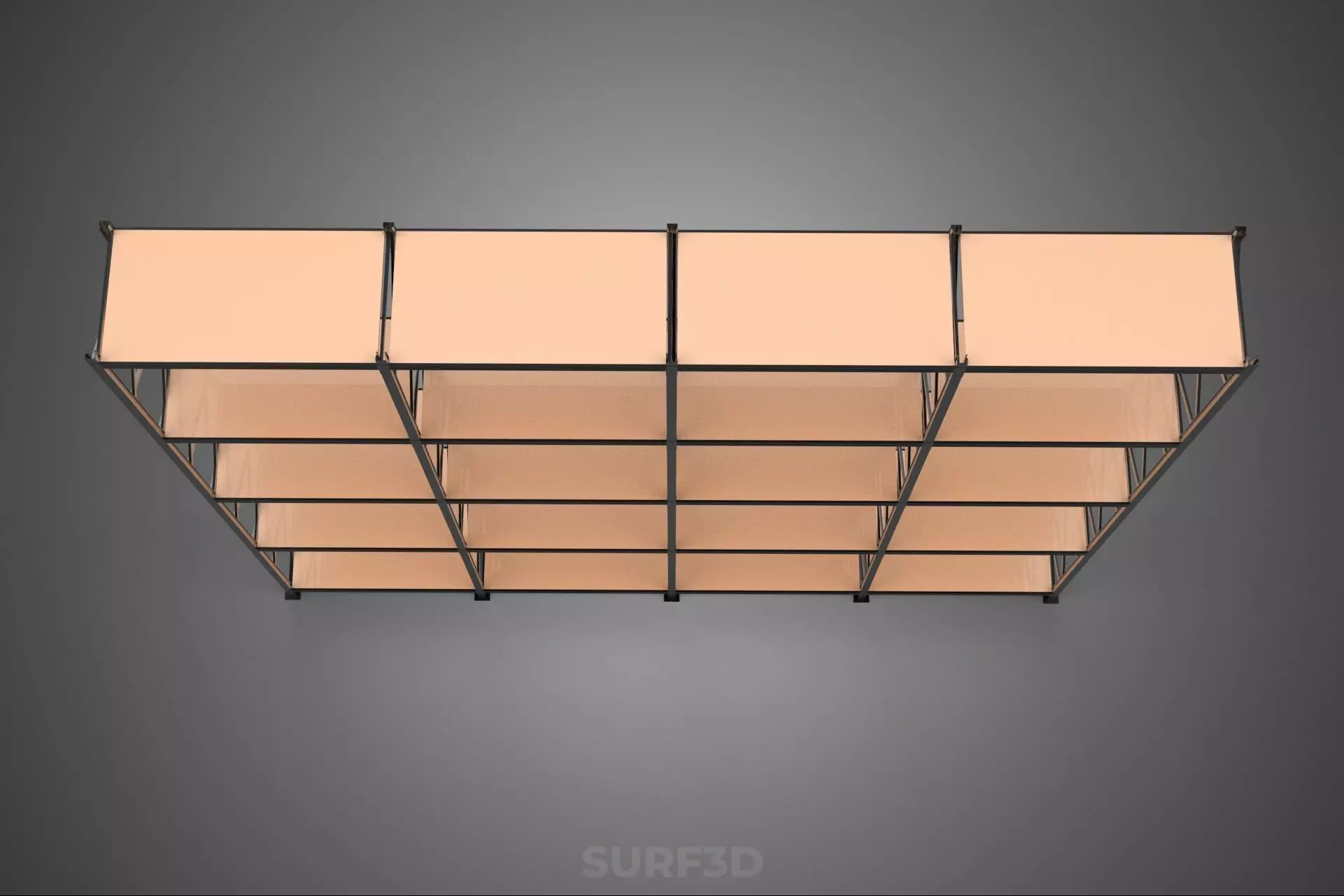 STEEL WOOD WAREHOUSE METAL SHELVING ORGANIZED STORAGE RACK SHELF 3D model_17