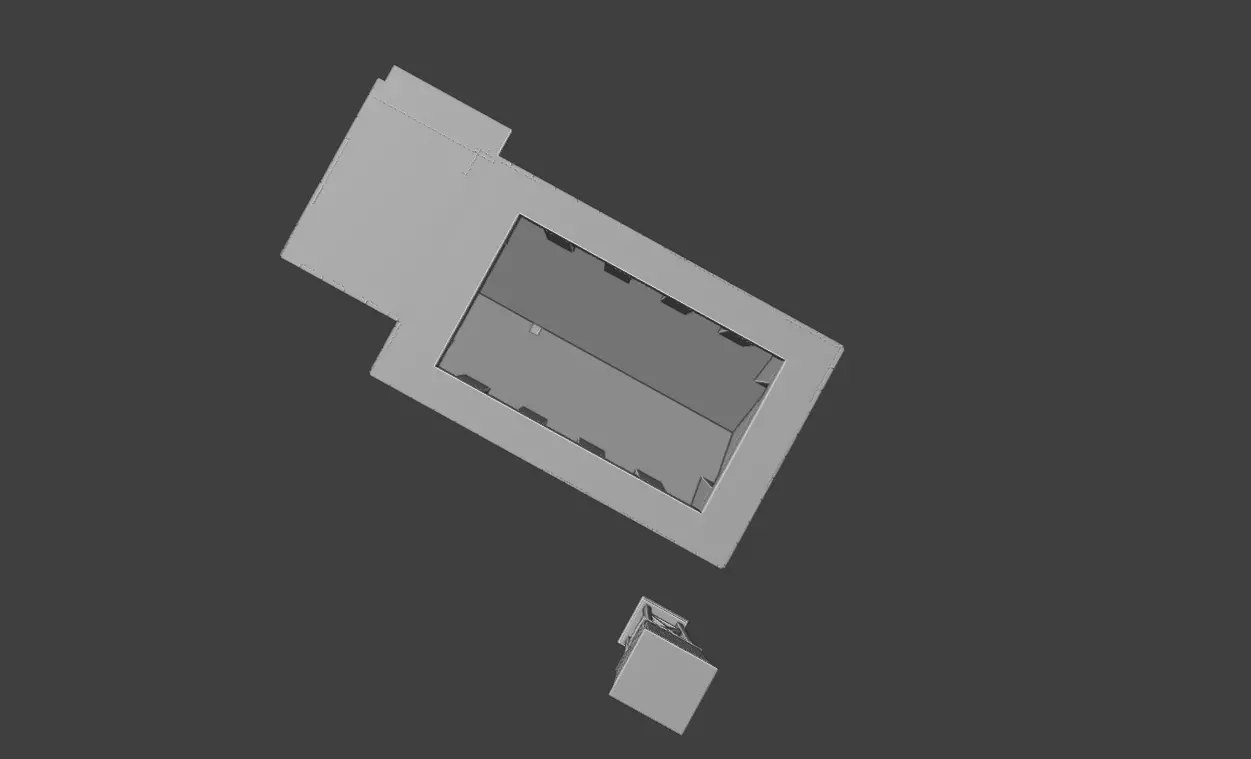 Historic Countryside Church Chapel Blender STL Game Ready 3D print model_14