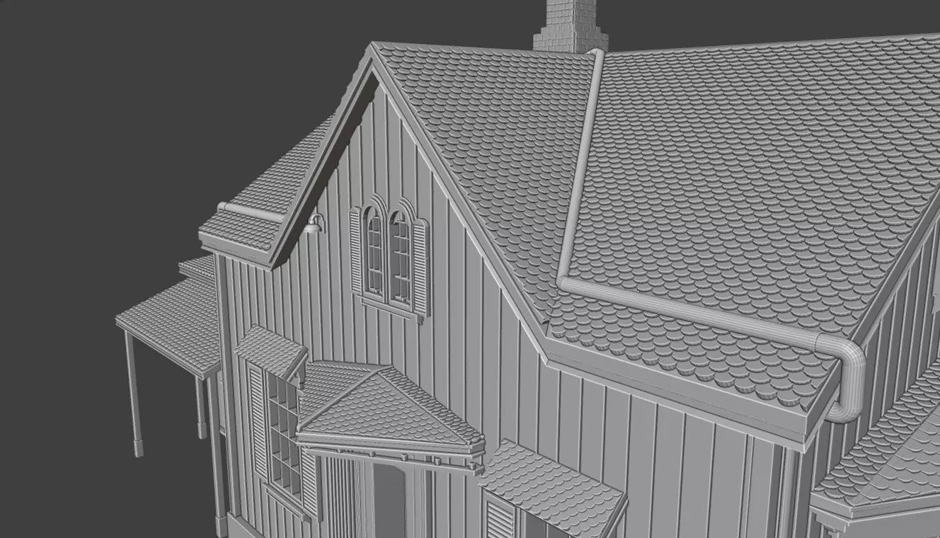 Single Family Home 3D print model_12