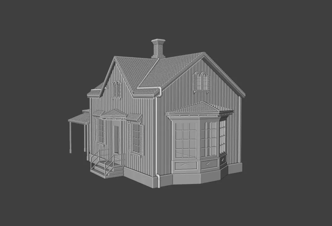 Single Family Home 3D print model_5