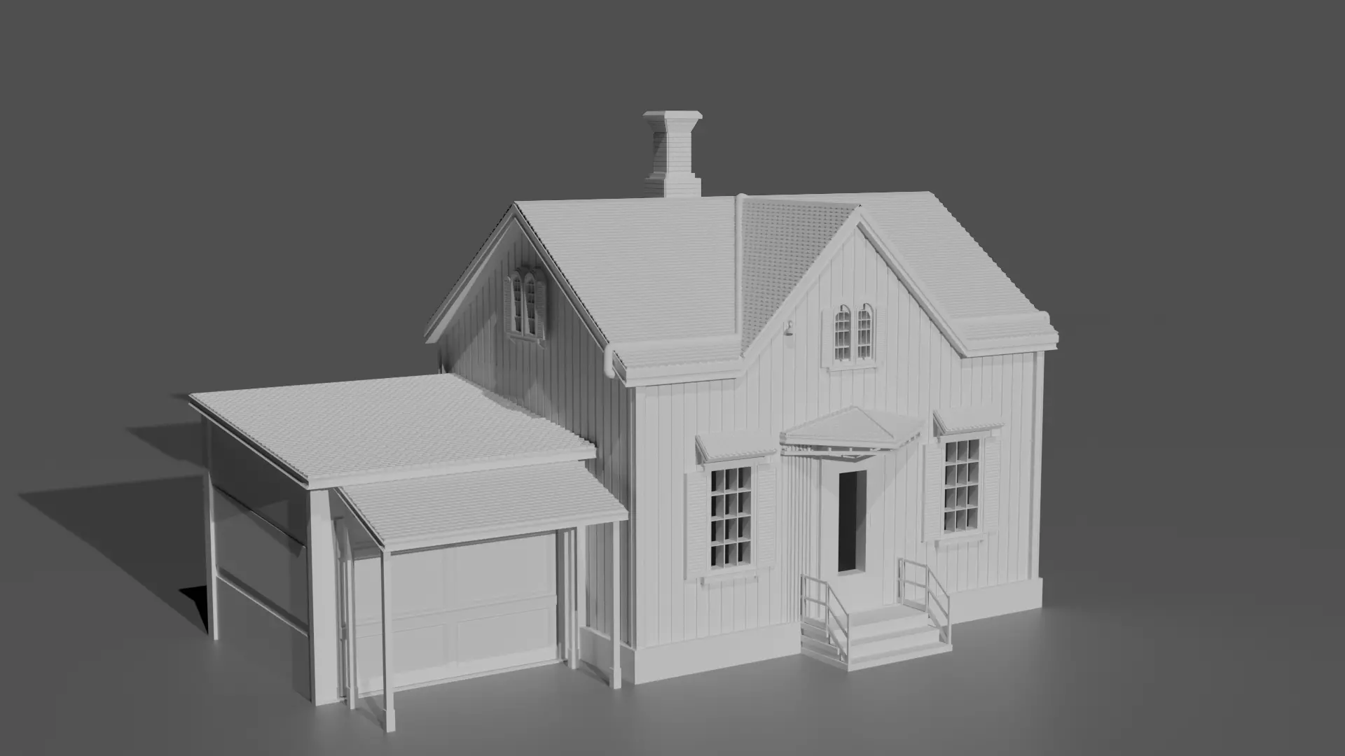 Single Family Home 3D print model_0