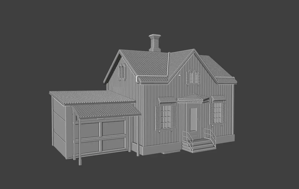 Single Family Home 3D print model_3