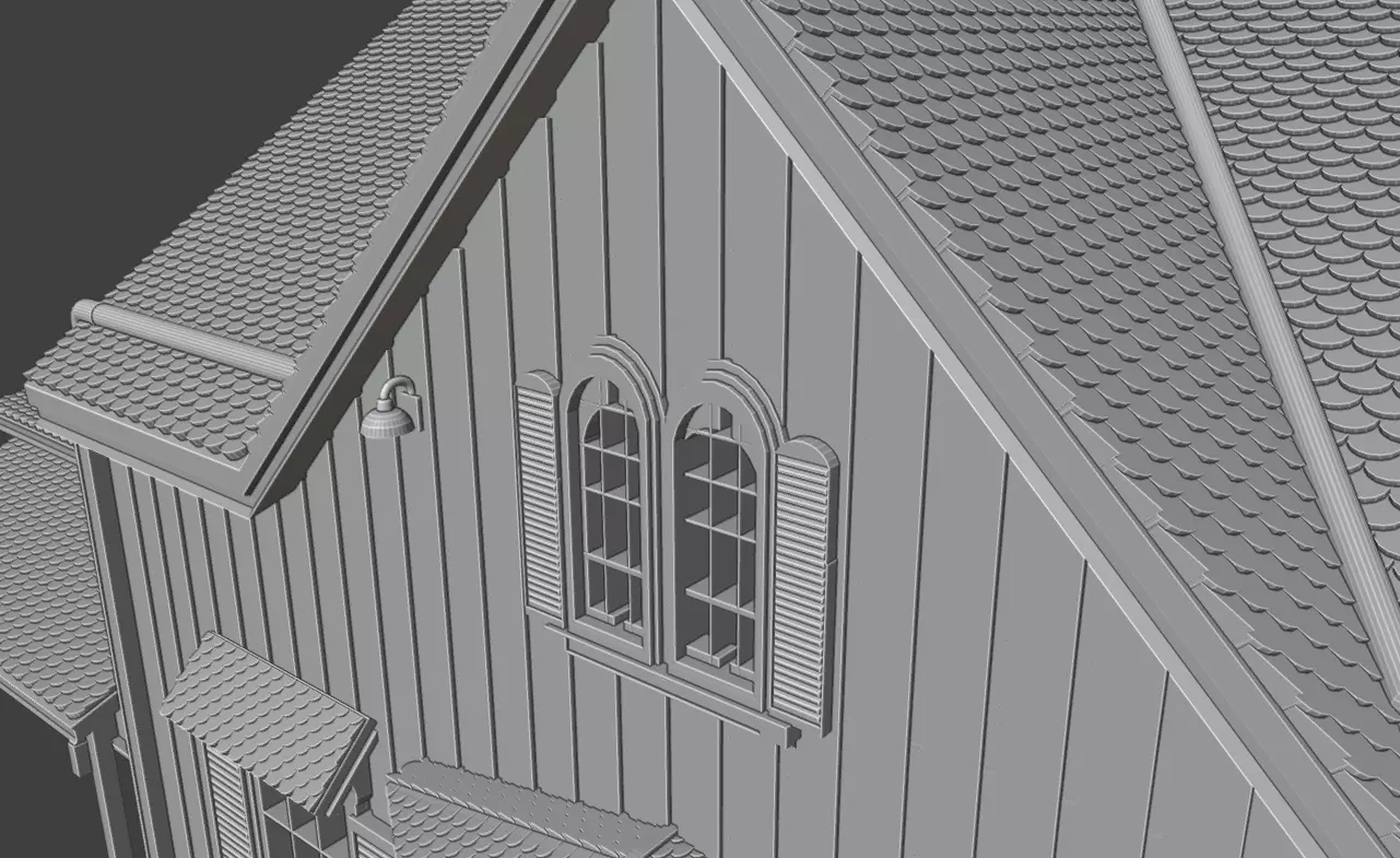 Single Family Home 3D print model_13