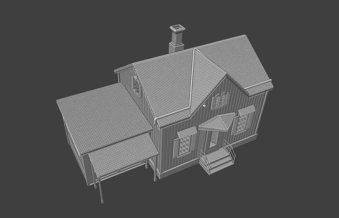 Single Family Home 3D print model_17