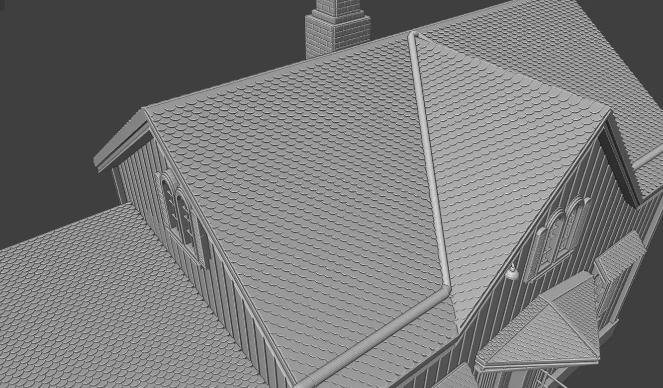 Single Family Home 3D print model_11