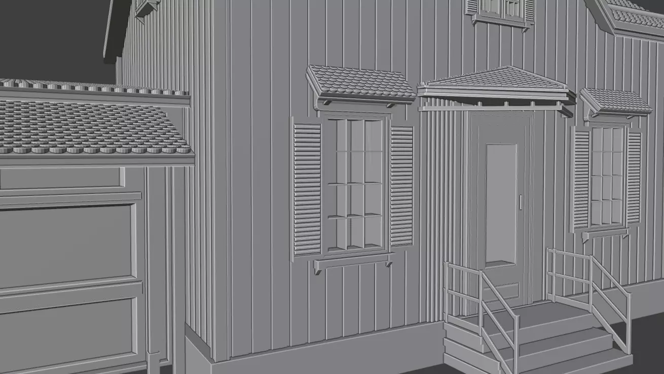 Single Family Home 3D print model_14