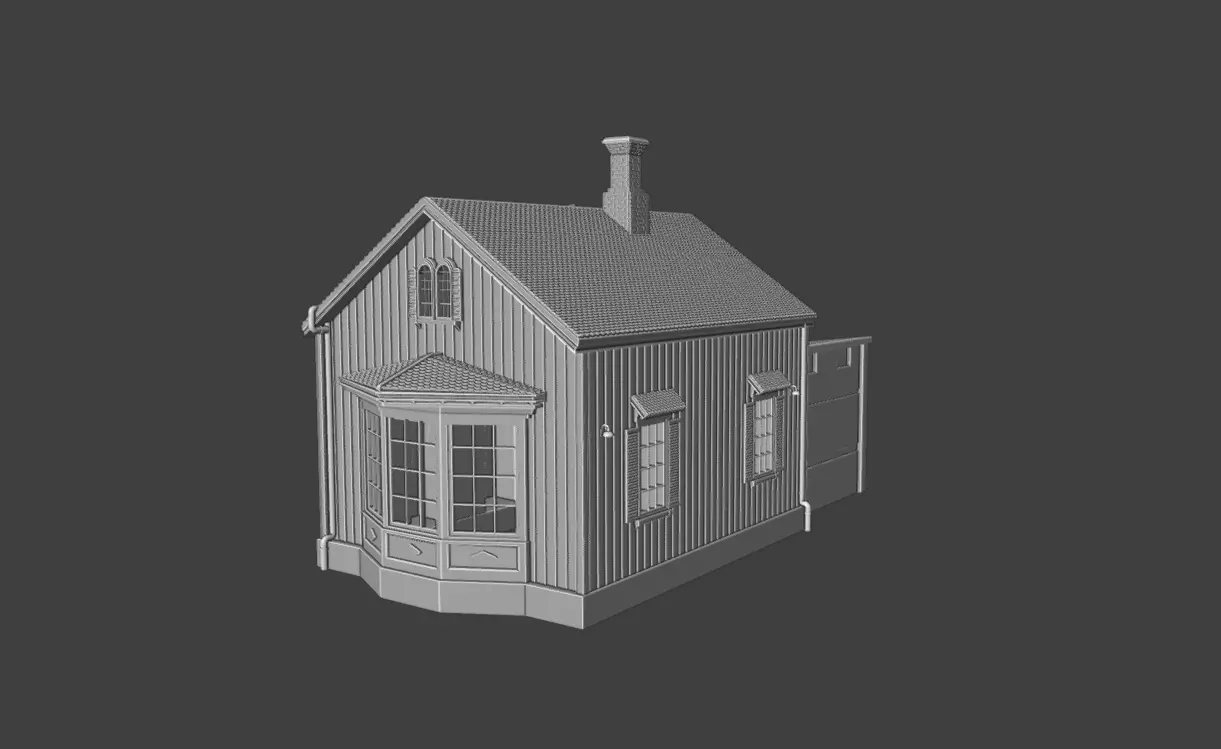 Single Family Home 3D print model_6
