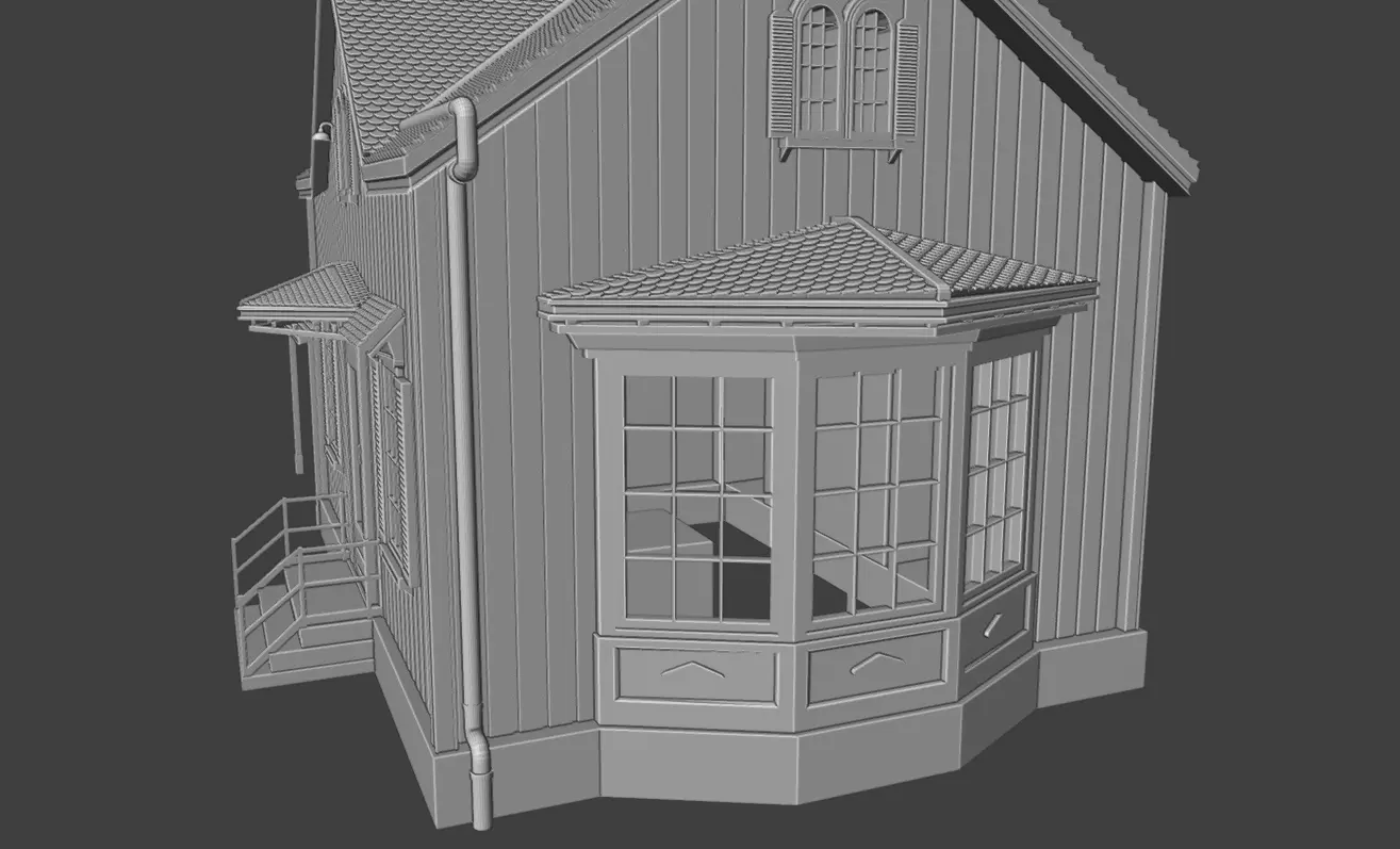 Single Family Home 3D print model_15