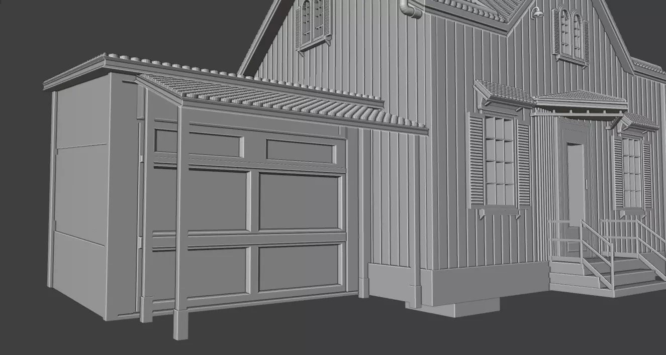 Single Family Home 3D print model_16