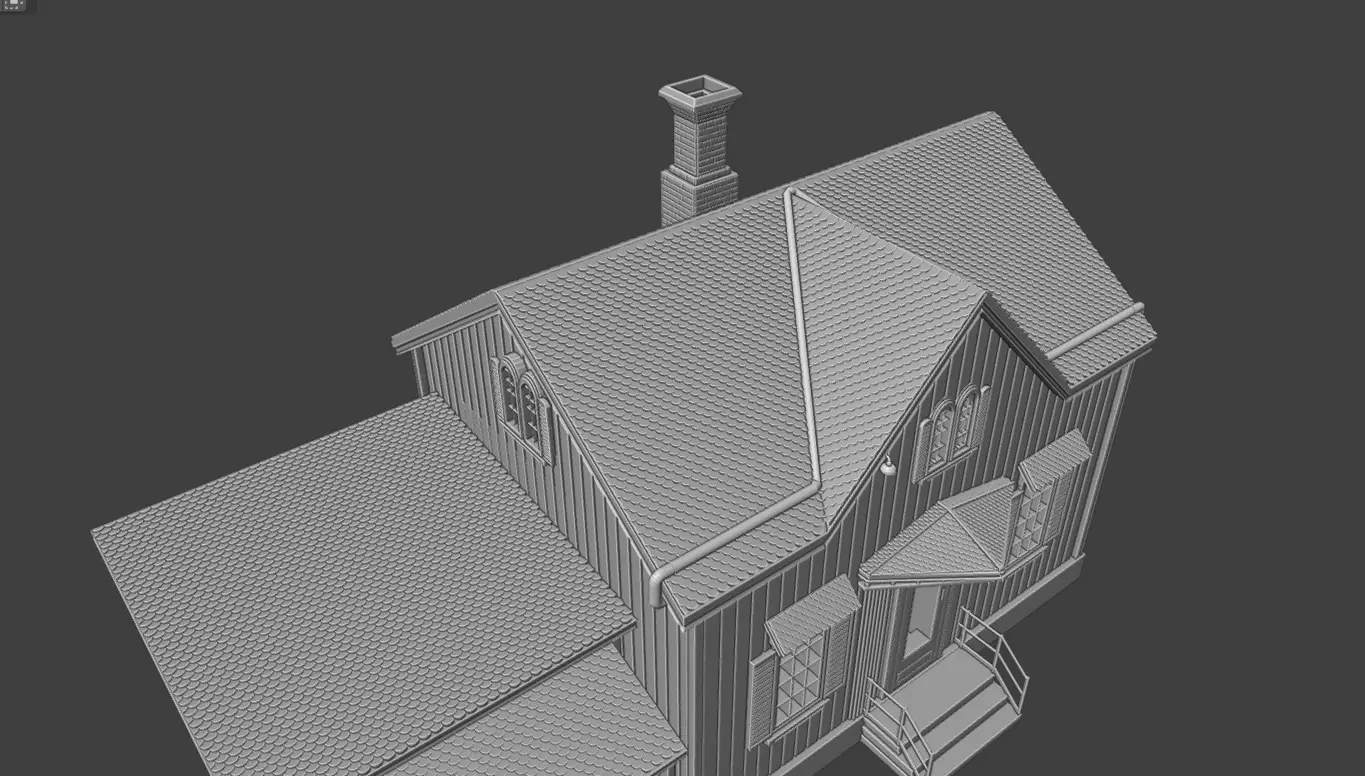 Single Family Home 3D print model_10