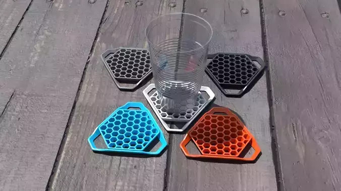 TriHex Outdoor Coaster The 3D Printable Coaster 