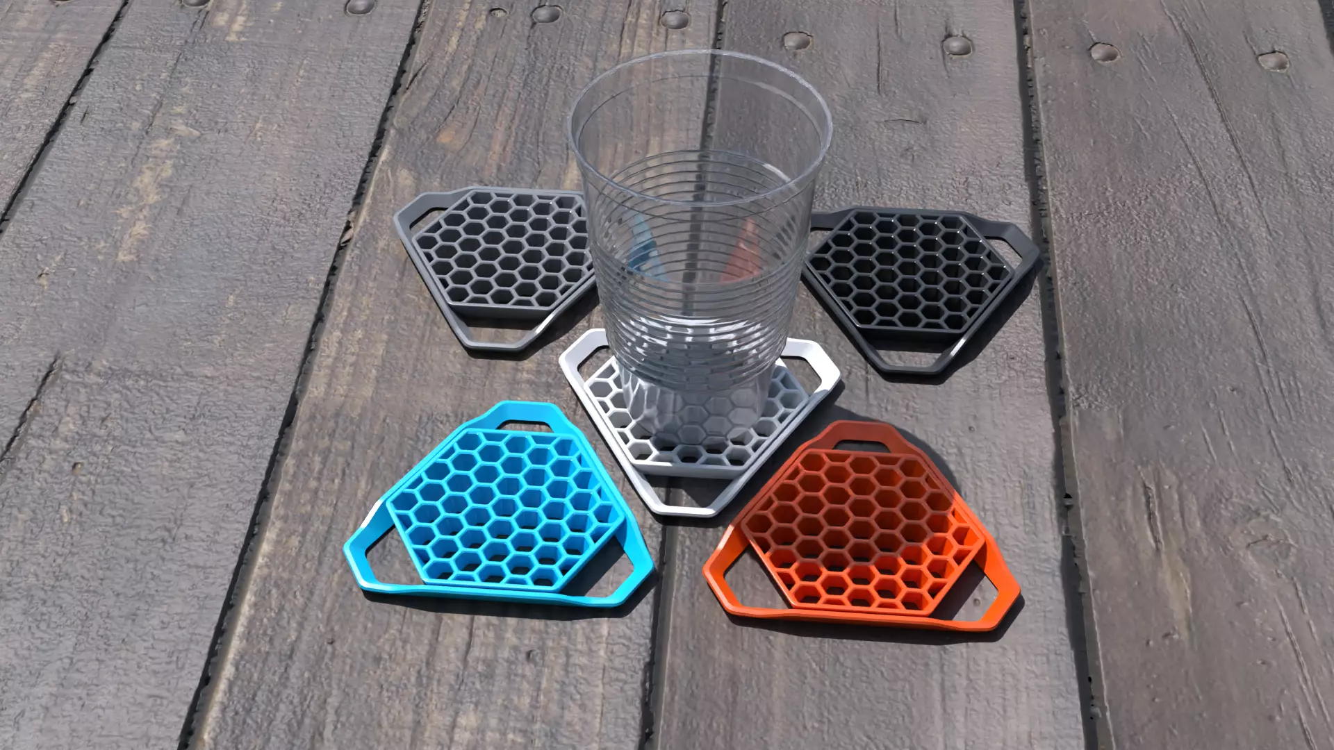 TriHex Outdoor Coaster The 3D Printable Coaster 3D print model
