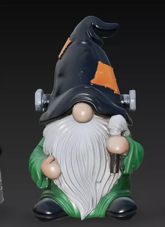 Halloween Gnome Trio - Stylized 3D Figures 3D print model_8