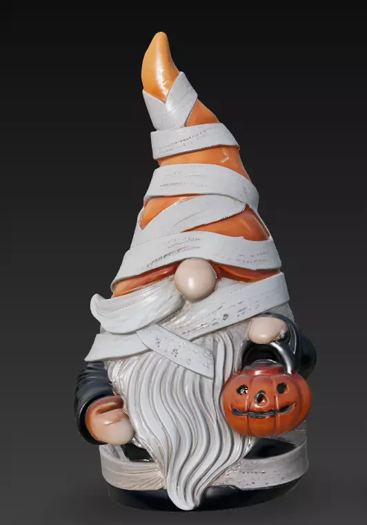 Halloween Gnome Trio - Stylized 3D Figures 3D print model_9