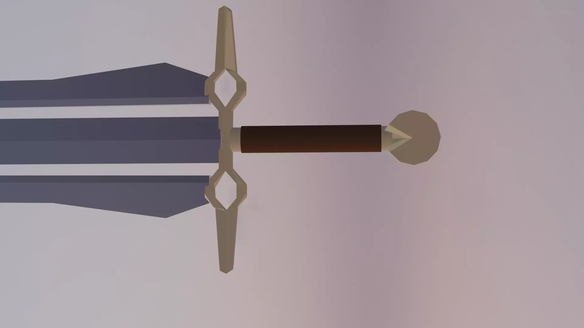 trident sword Low-poly 3D model_4