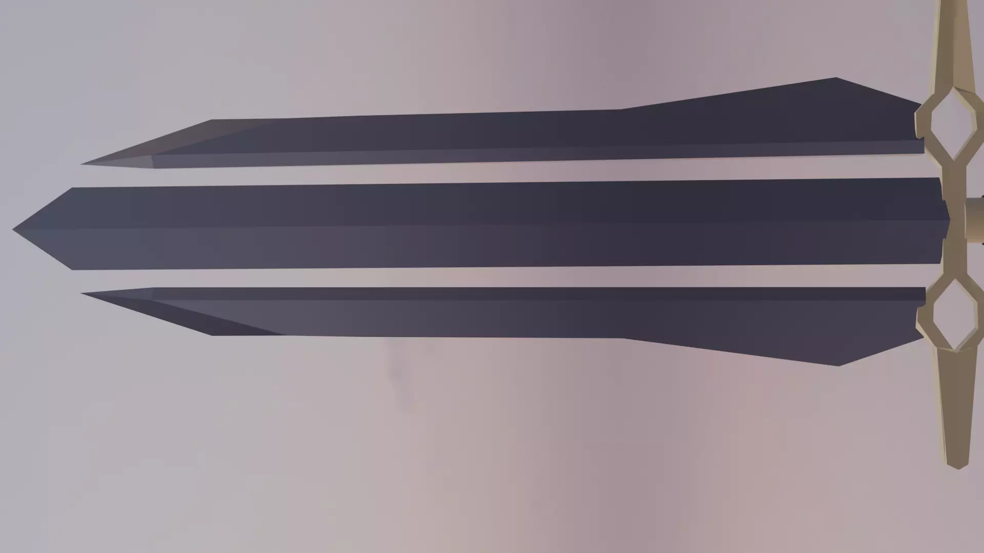 trident sword Low-poly 3D model_5