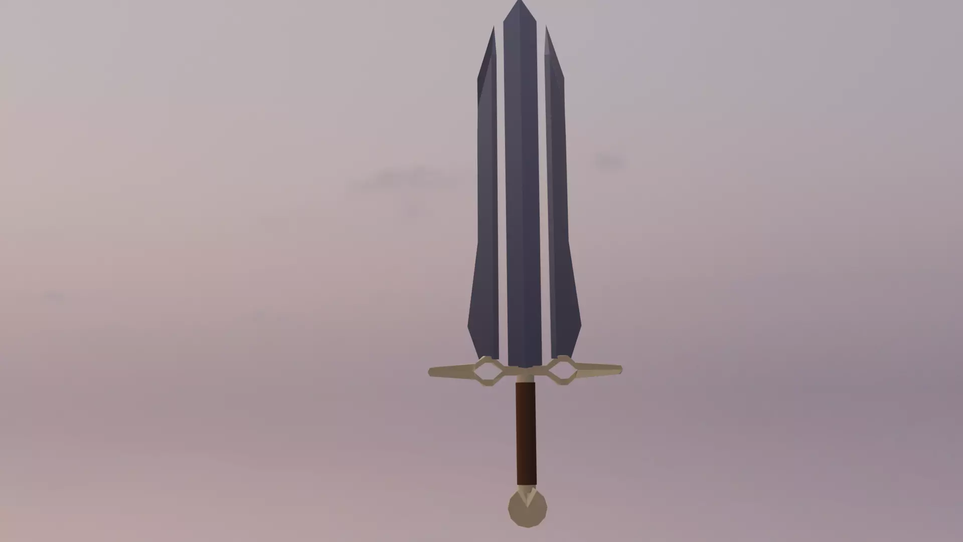 trident sword Low-poly 3D model_0