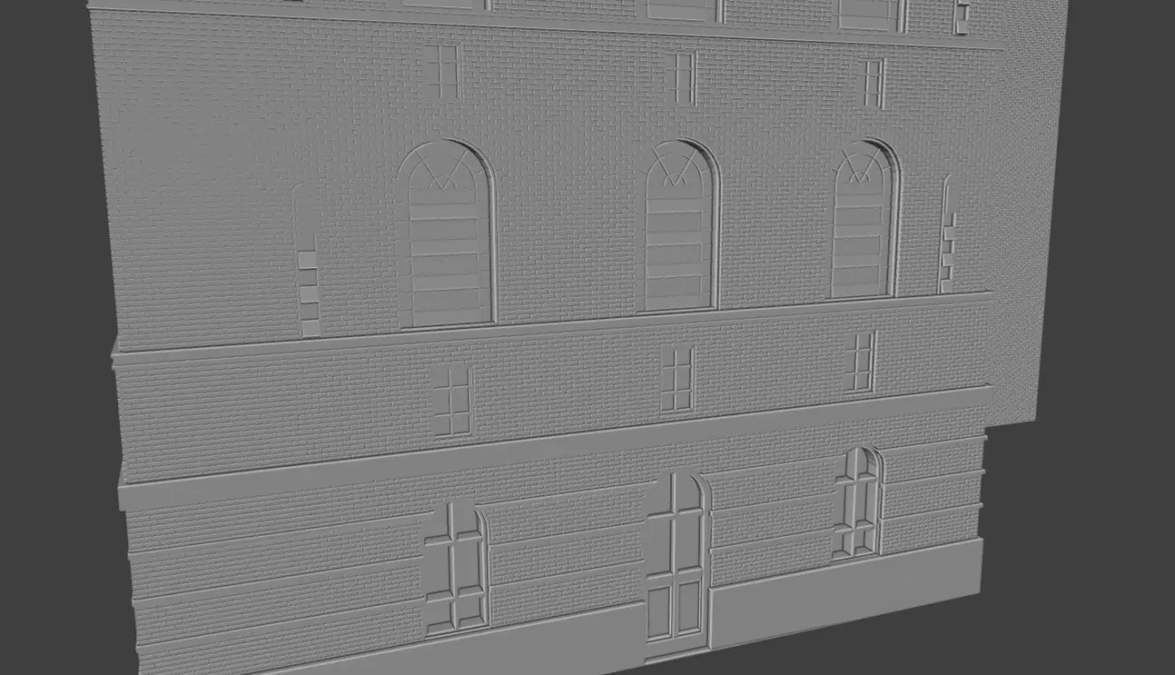 Historic Brick Power Plant Industrial Steam Factory Game Ready 3D print model_16