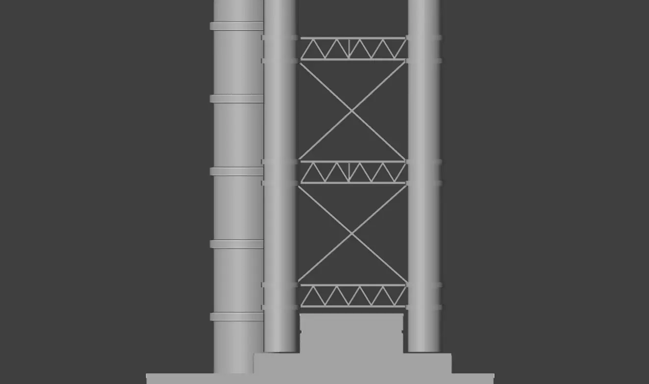 Historic Brick Power Plant Industrial Steam Factory Game Ready 3D print model_22