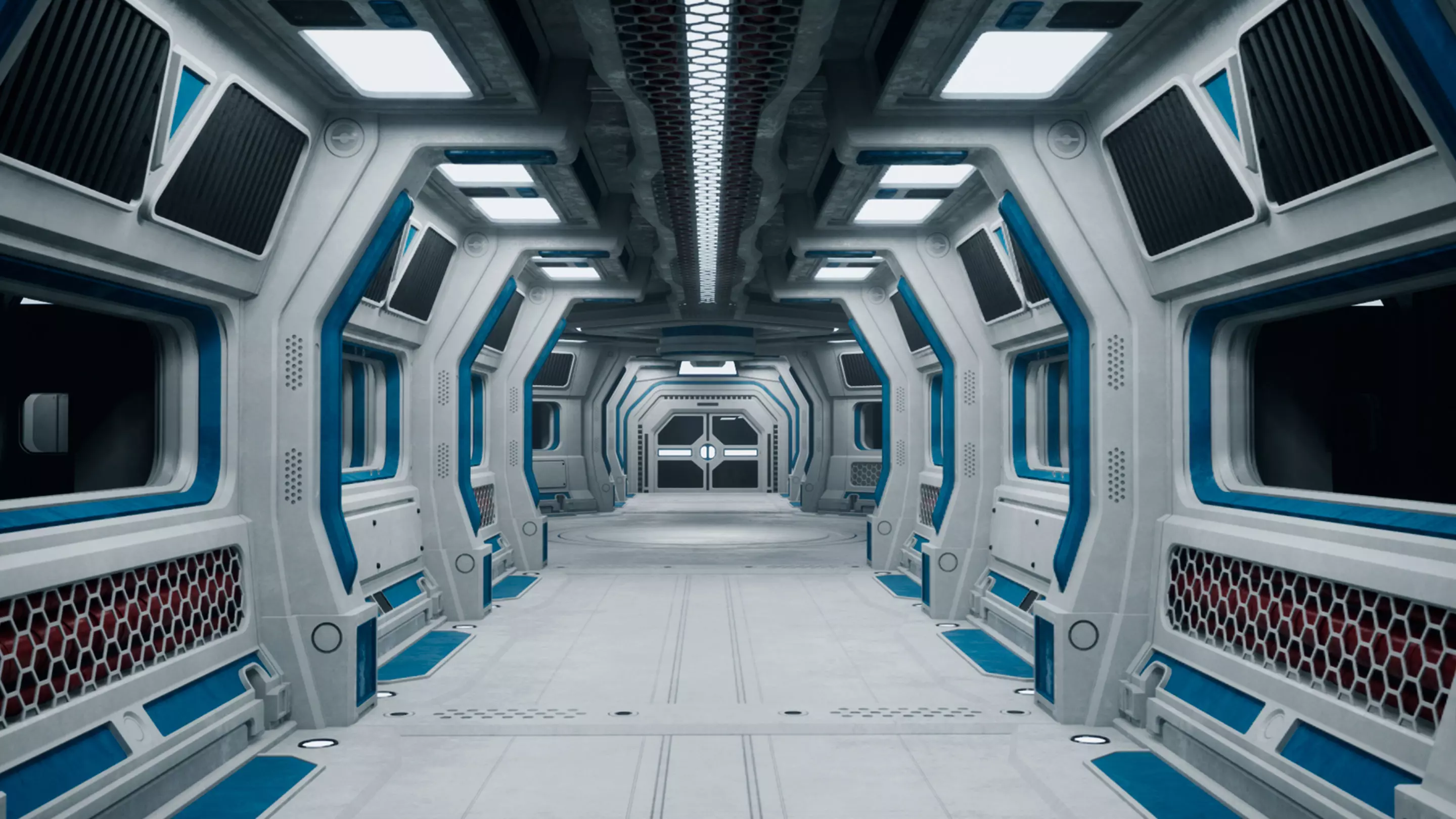 Sci Fi Modular Station 3D model_5