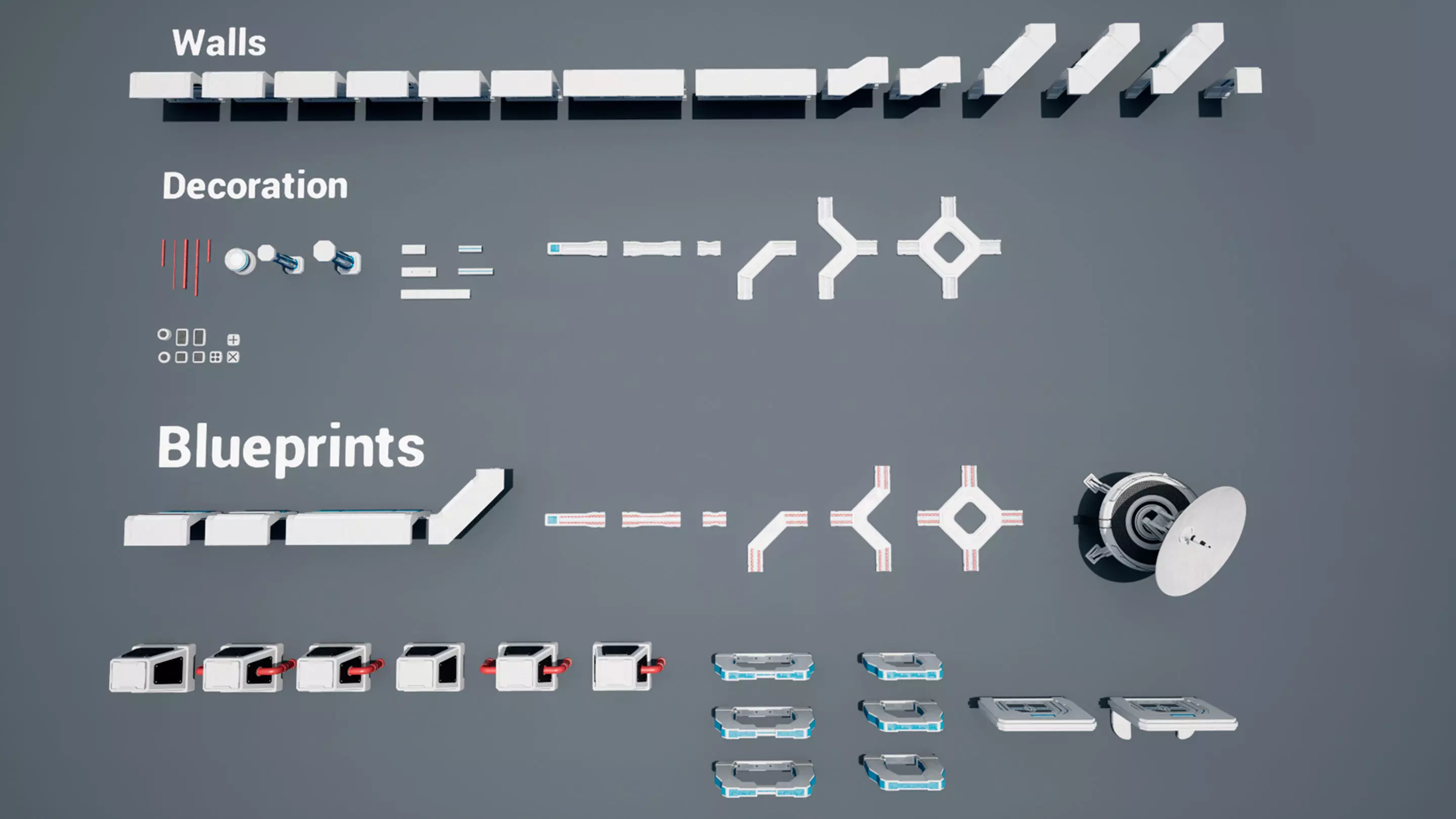 Sci Fi Modular Station 3D model_19