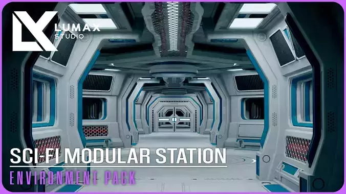 Sci Fi Modular Station 3D model Sci Fi Modular Station 3D model