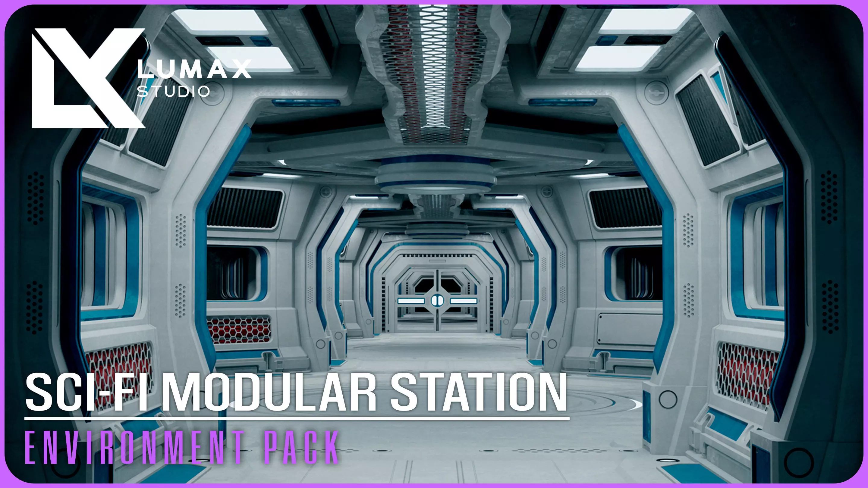 Sci Fi Modular Station 3D model_0