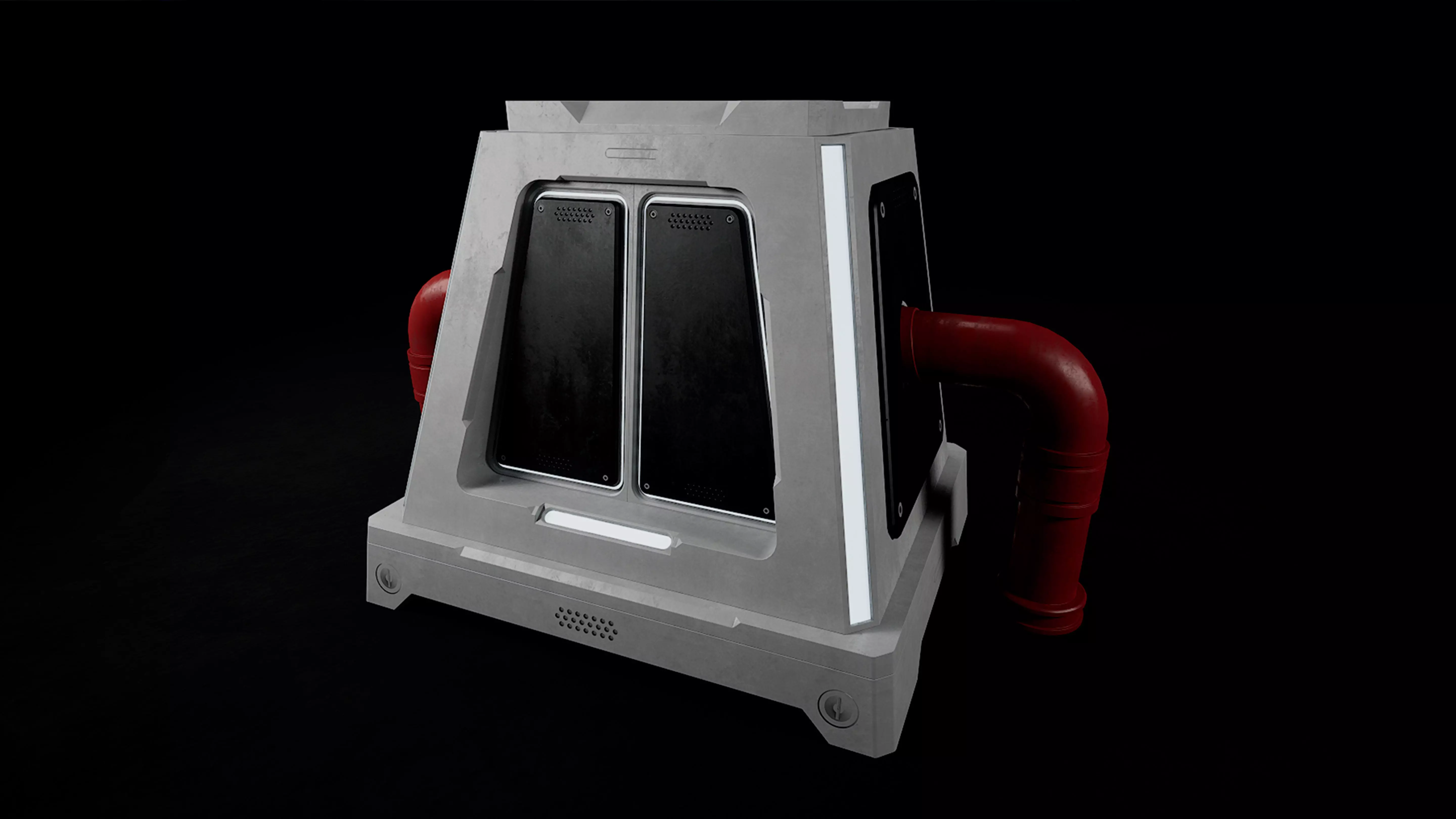 Sci Fi Modular Station 3D model_13