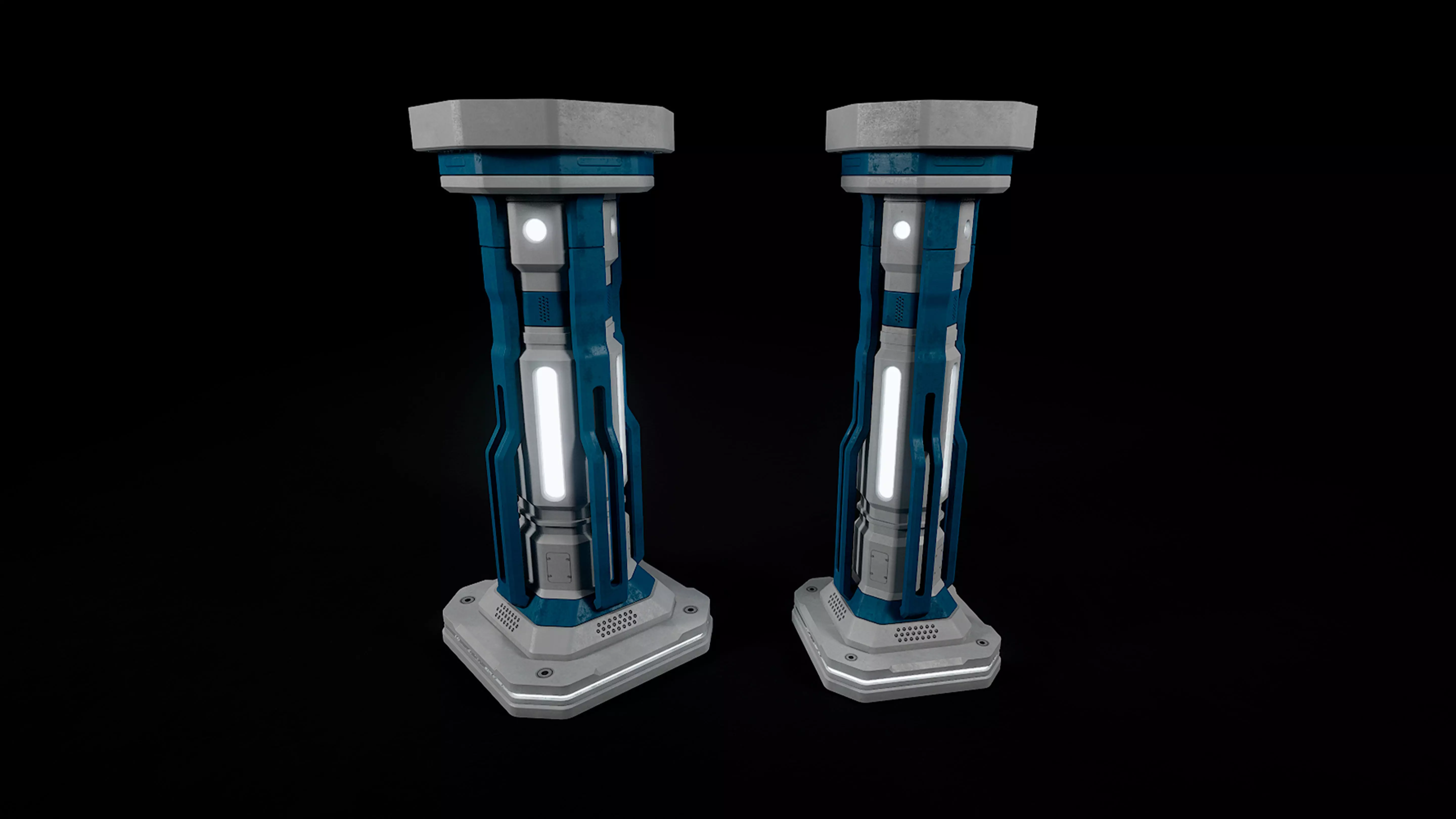 Sci Fi Modular Station 3D model_12