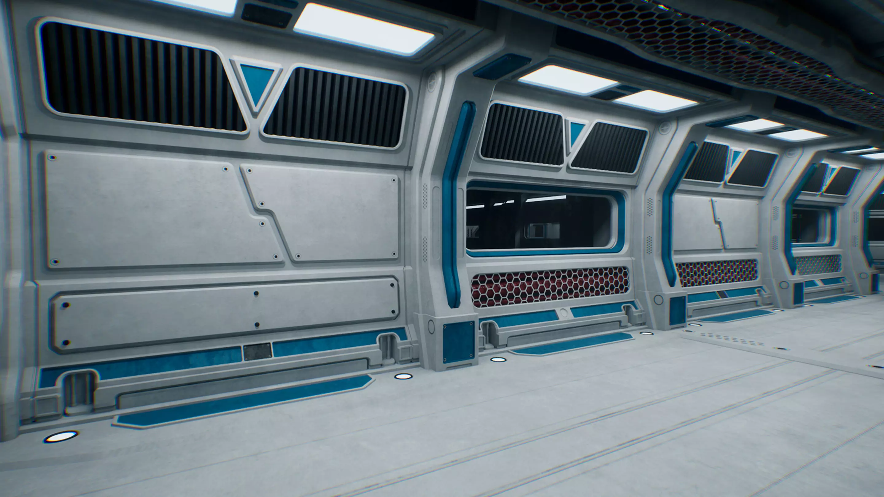 Sci Fi Modular Station 3D model_7