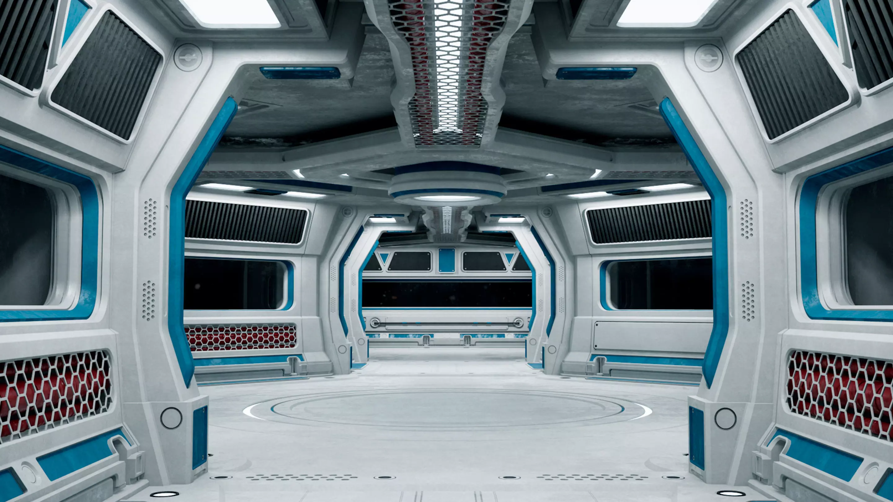 Sci Fi Modular Station 3D model_4