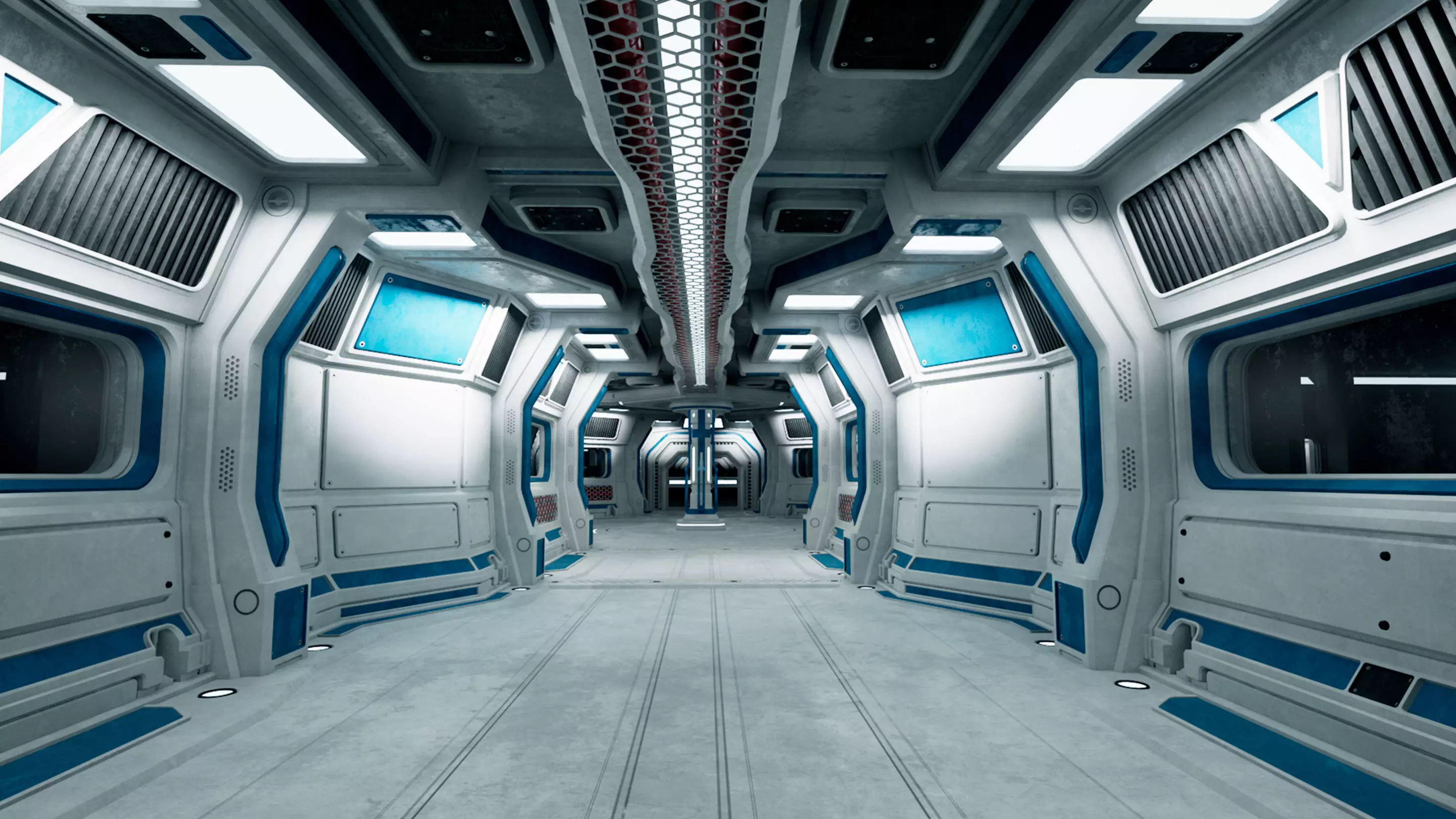 Sci Fi Modular Station 3D model_9