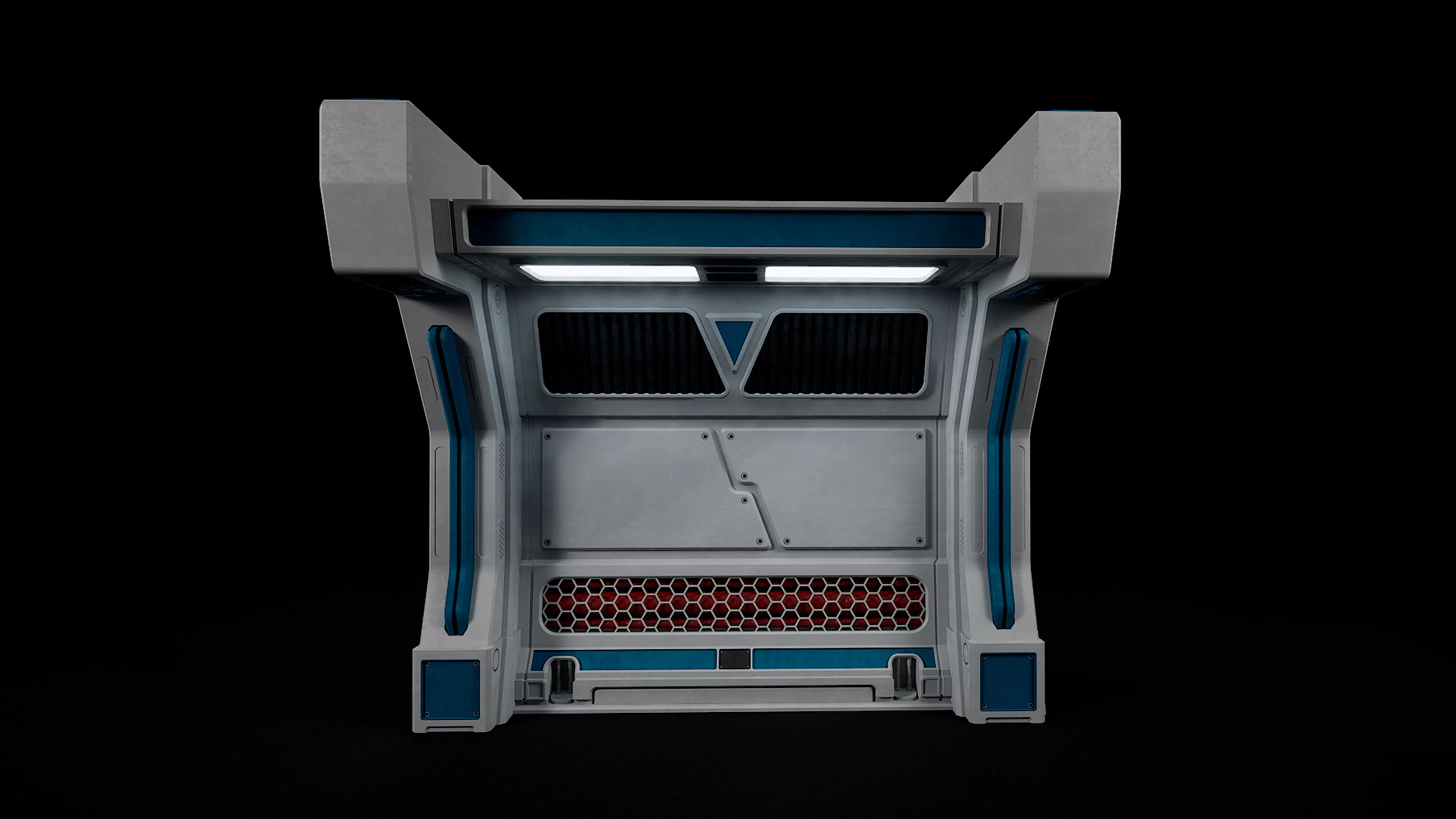 Sci Fi Modular Station 3D model_16