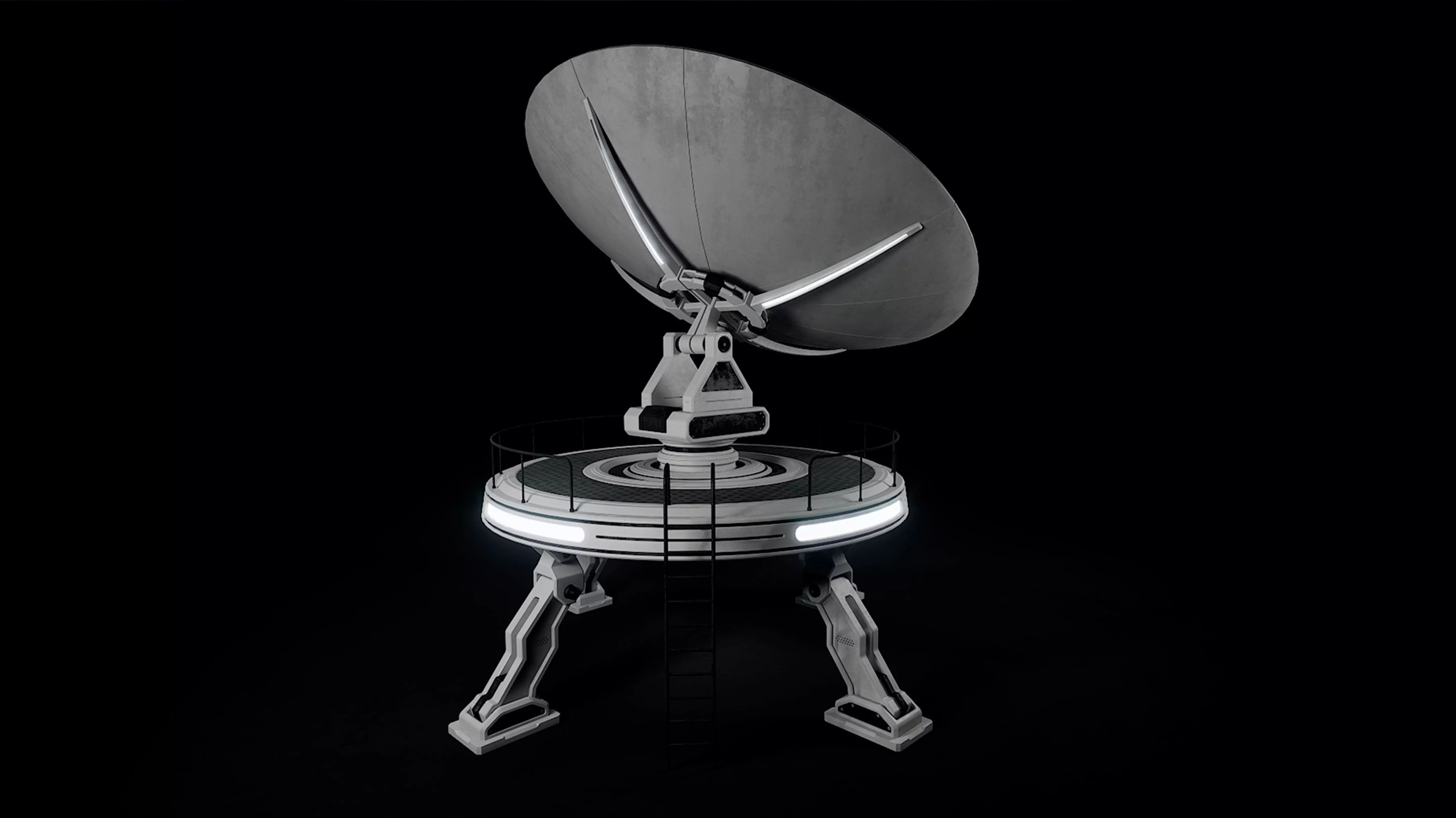 Sci Fi Modular Station 3D model_11