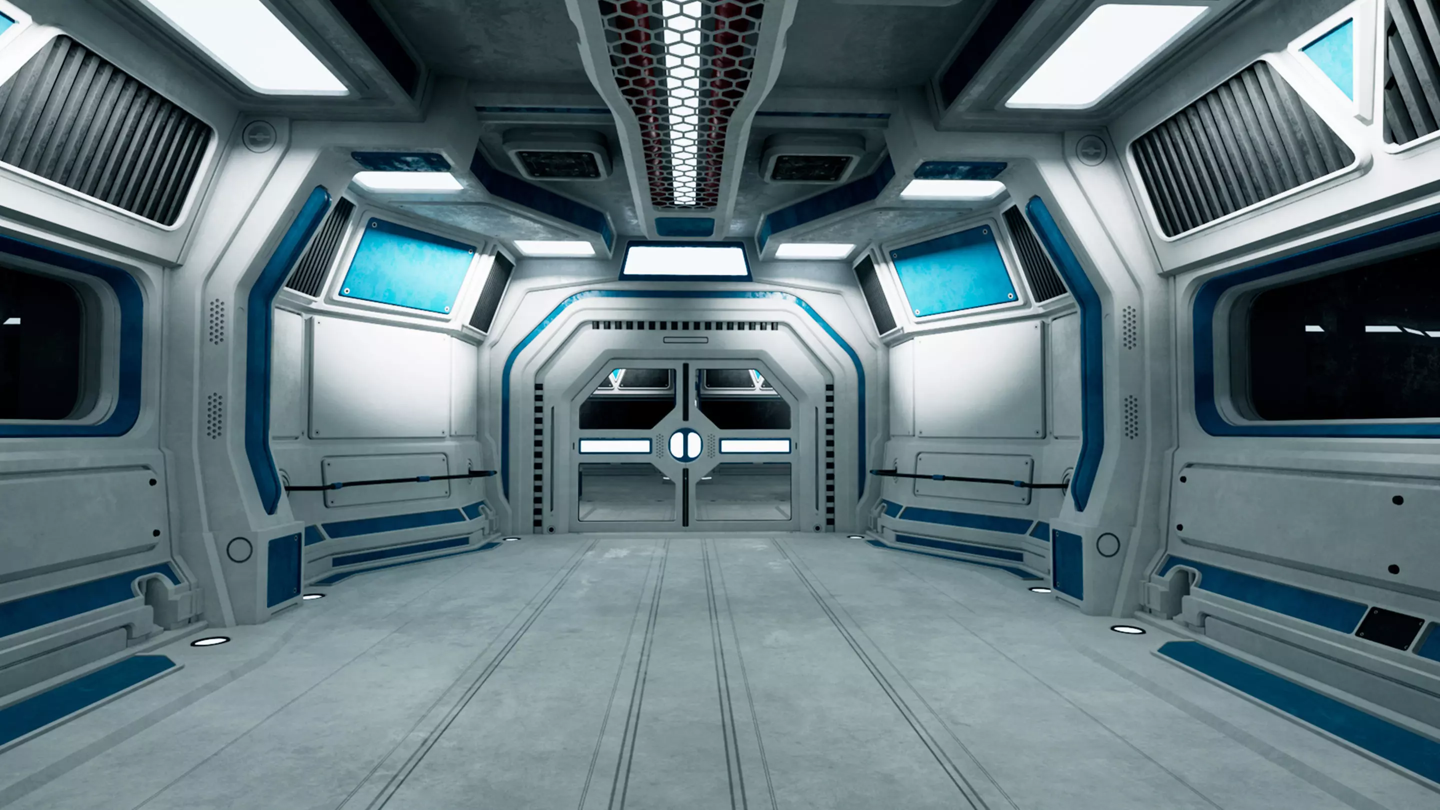 Sci Fi Modular Station 3D model_8